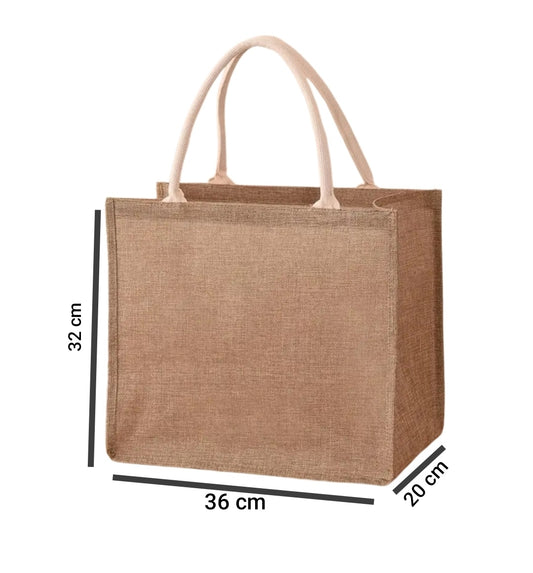 Sac à personnaliser en toile de jute - Grand modèle