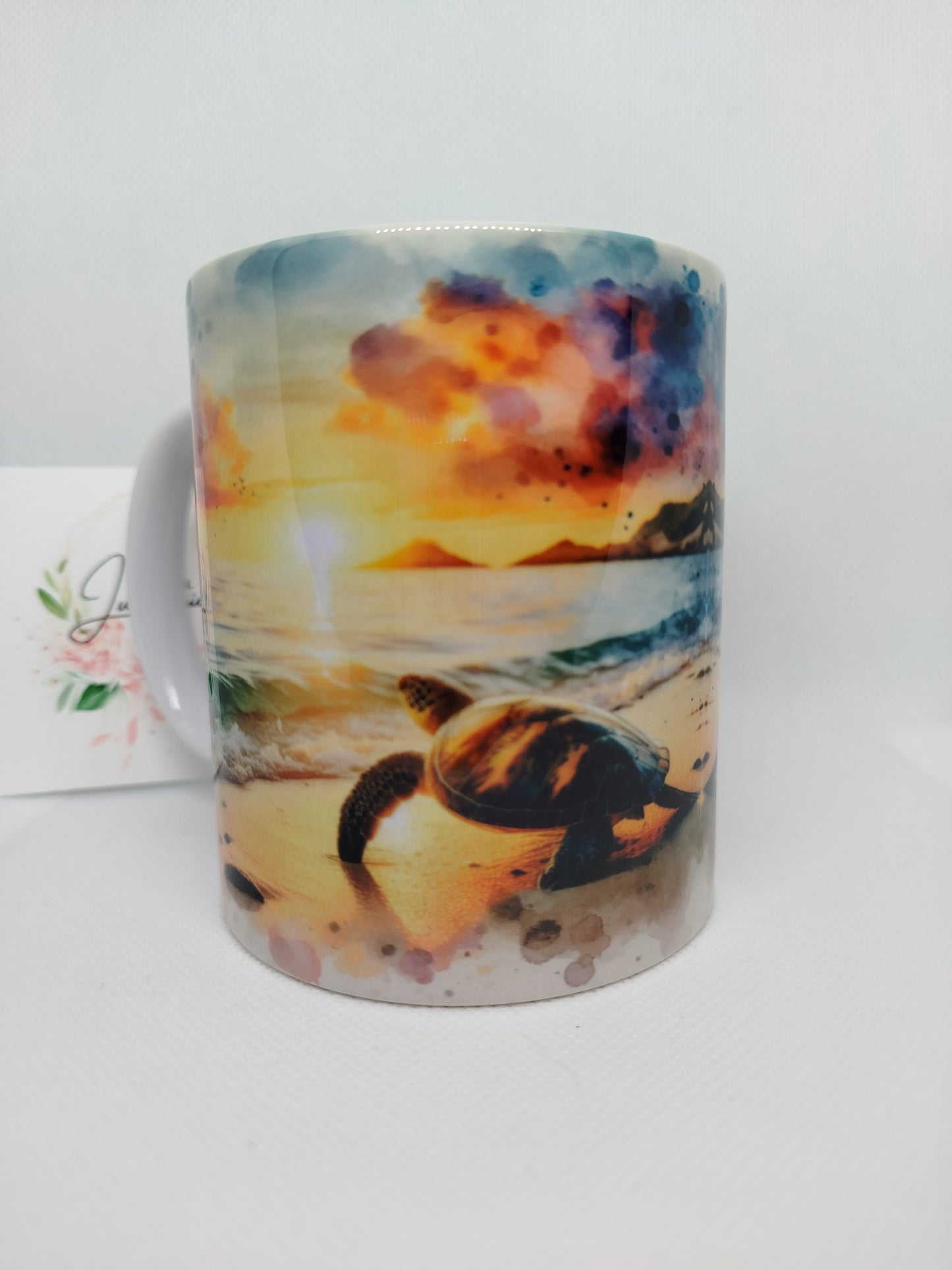 Mug personnalisé - Tortue couché de soleil