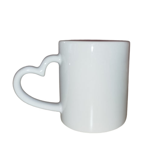 Mug vierge -  Coeur à personnaliser