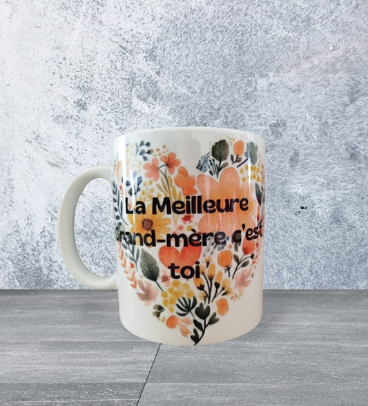 Mug personnalisé - Coeur grand mère